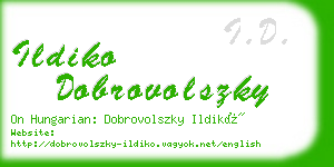 ildiko dobrovolszky business card